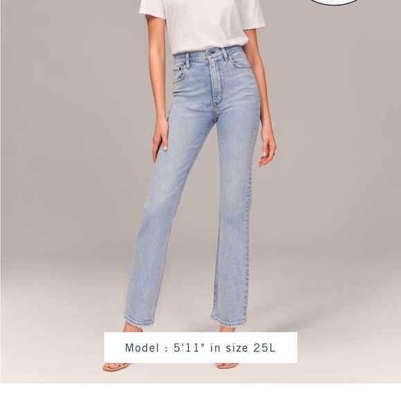Abercrombie Ankle Straight Ultra High Rise Jeans - Picture 1 of 8